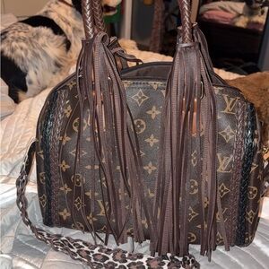 Monogram Fringe Satchel in Brown - Louis Vuitton